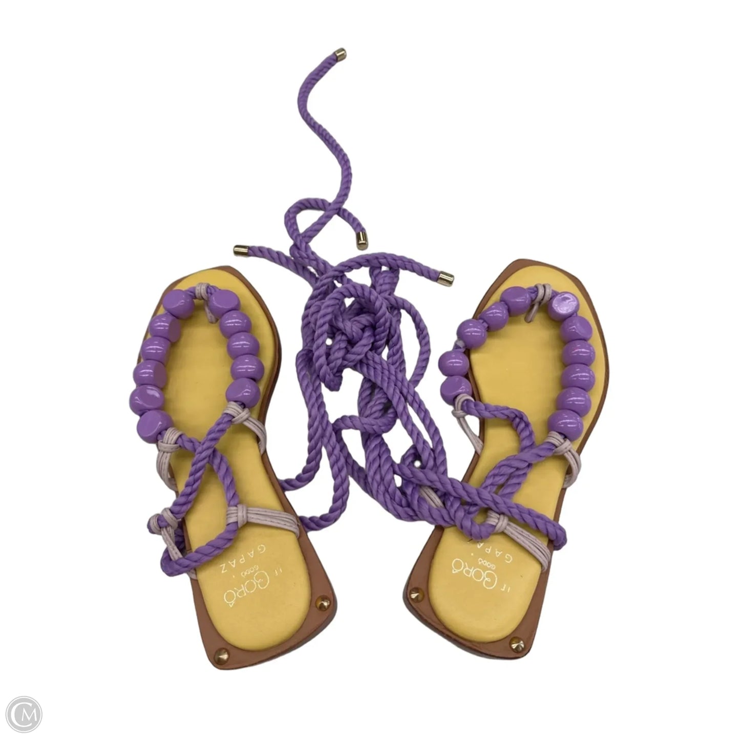 Sandals Flats By Clothes Mentor In Purple, Size: 6