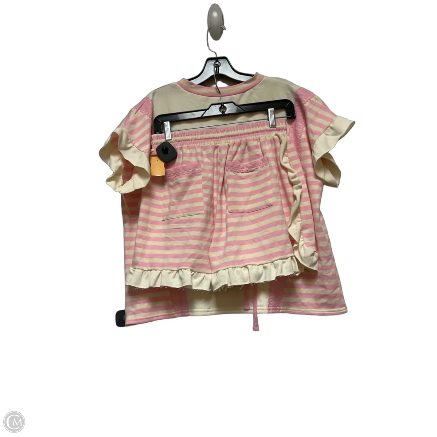 Shorts Set By Fantastic Fawn In Cream & Pink, Size: 4