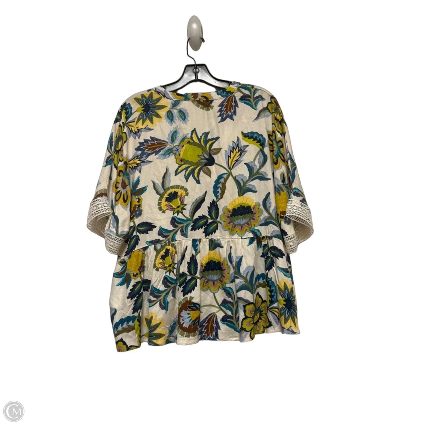 Top Short Sleeve By Cupio In Floral Print, Size: S