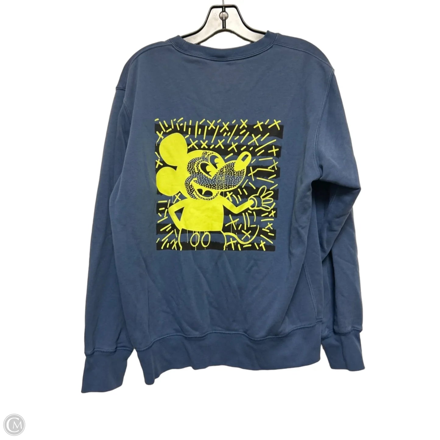 Sweatshirt Crewneck By Uniqlo In Blue & Green, Size: M