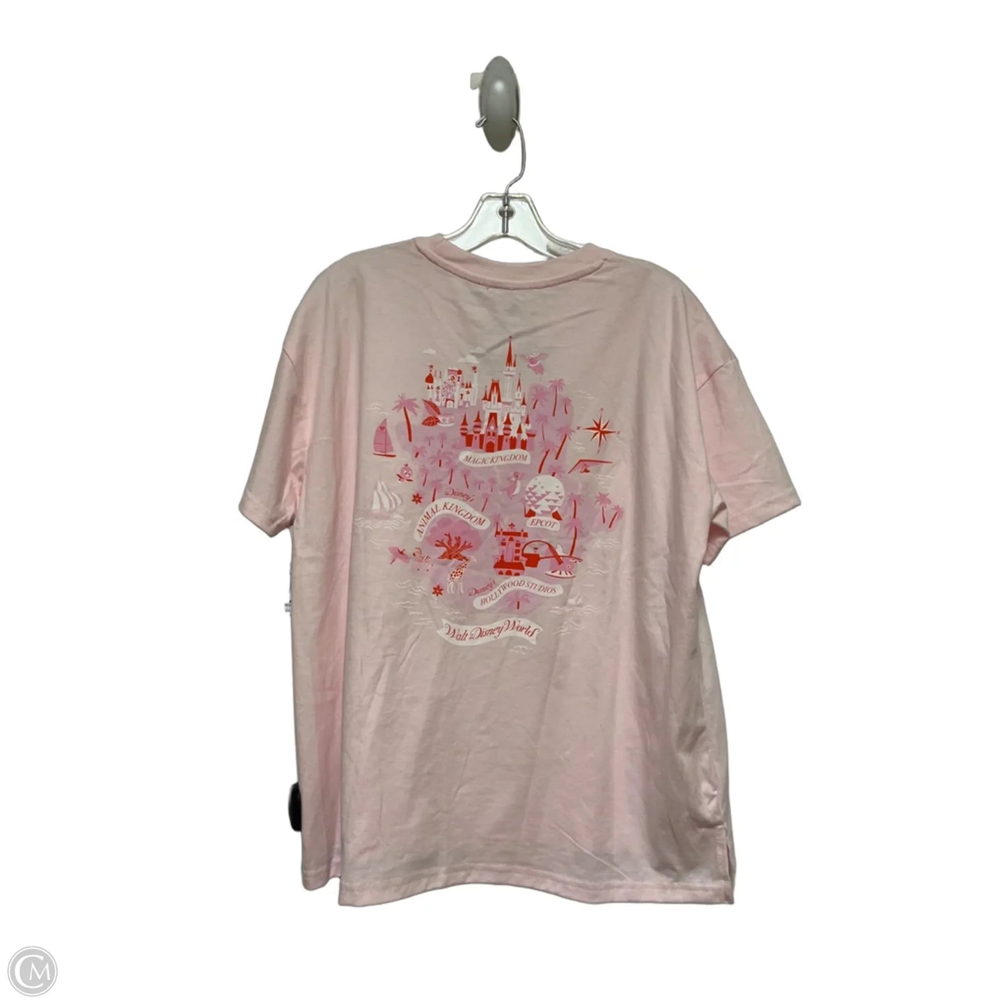 Top Short Sleeve Basic By Disney Store In Pink & Red, Size: M