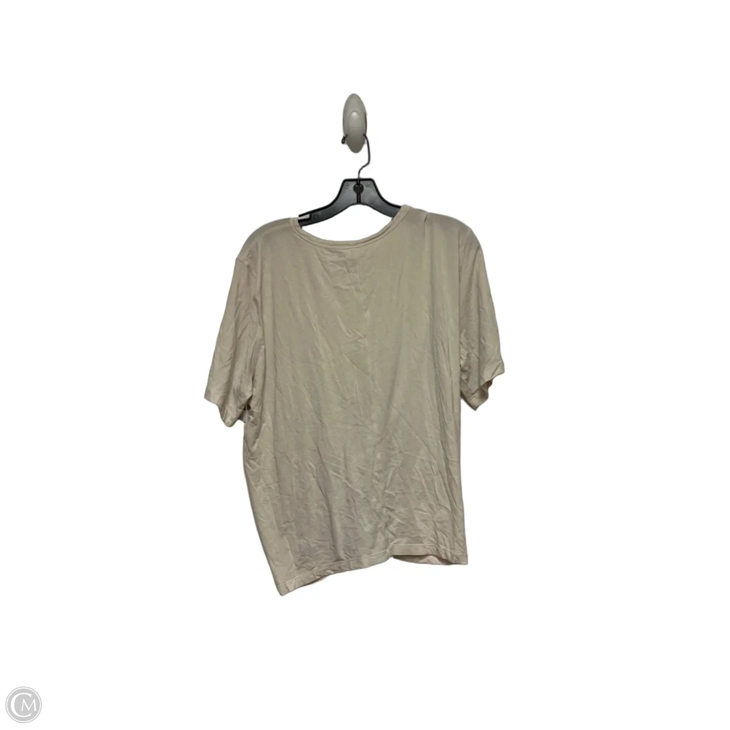 Athletic Top Short Sleeve By Lululemon In Cream, Size: L