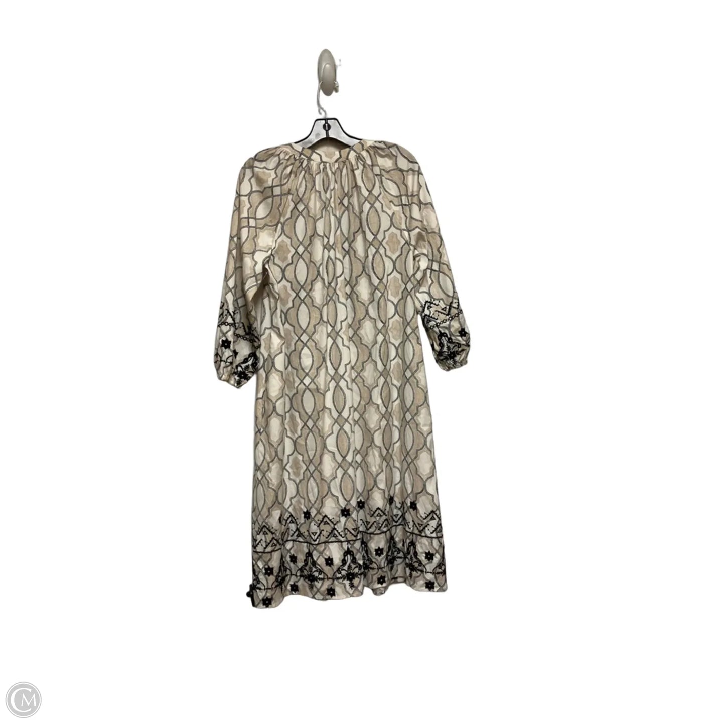 Dress Casual Midi By Chicos In Black & Cream, Size: Mp