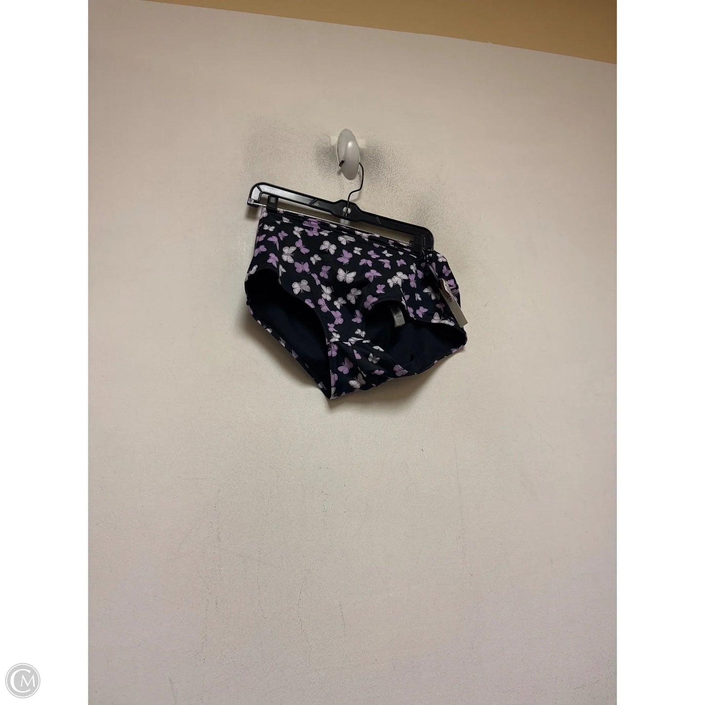 Swimsuit 2pc By Pink In Black & Purple, Size: Xxl