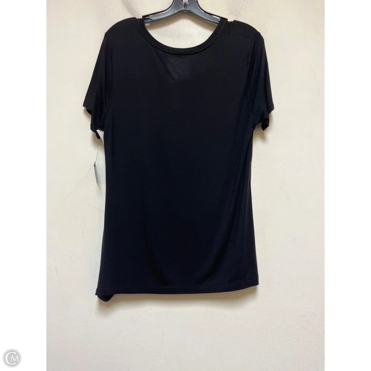 Top Short Sleeve Basic By Apt 9 In Black, Size: L