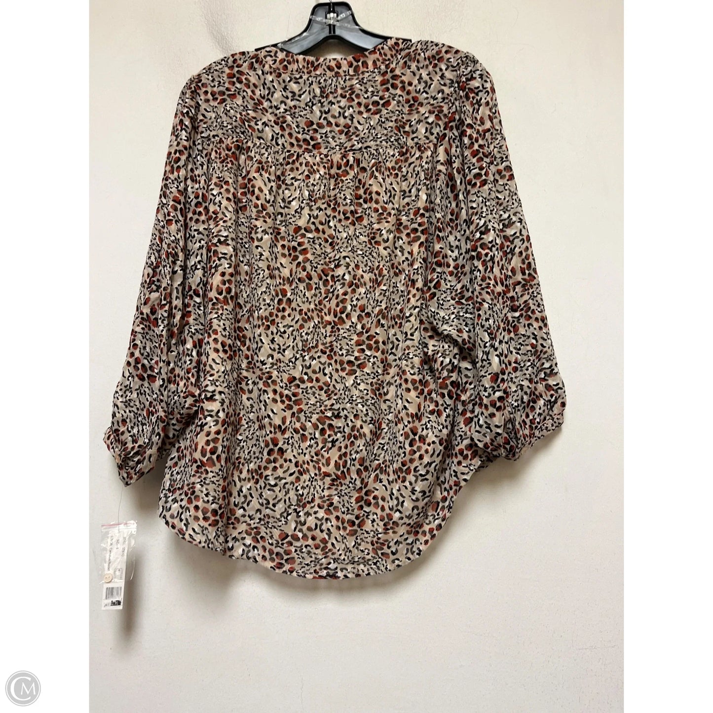 Top Long Sleeve By Zac And Rachel In Animal Print, Size: S