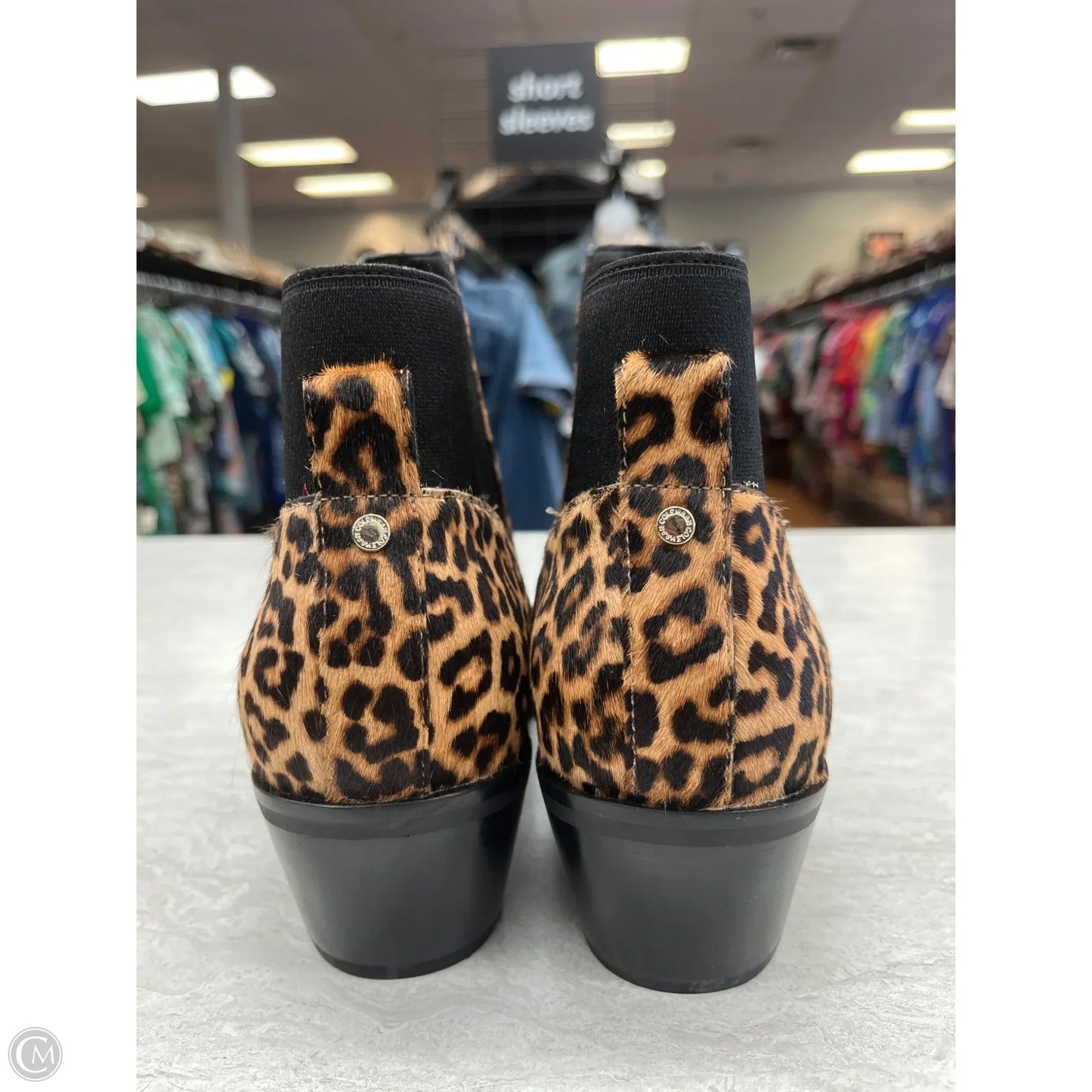 Boots Ankle Heels By Cole-haan In Animal Print, Size: 9