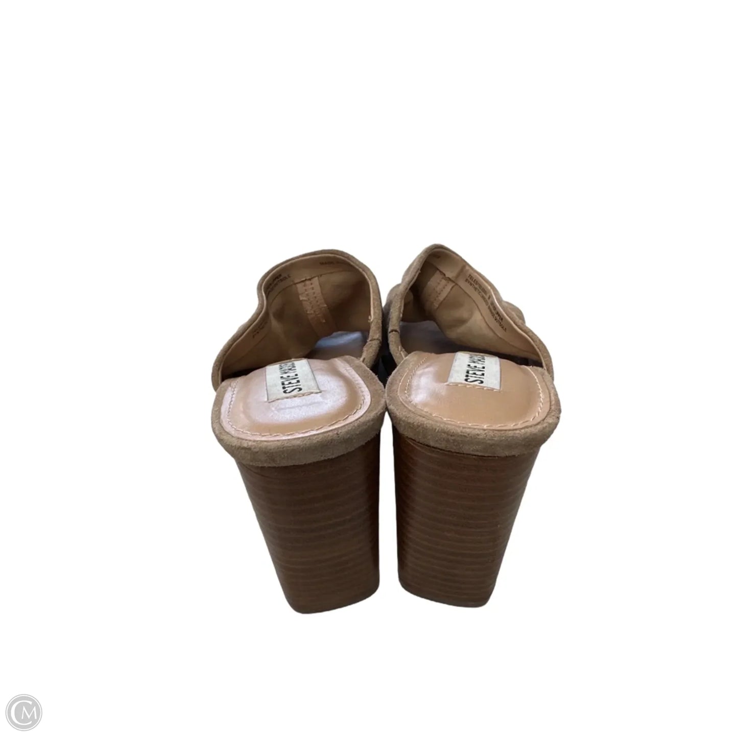 Sandals Heels Block By Steve Madden In Tan, Size: 8