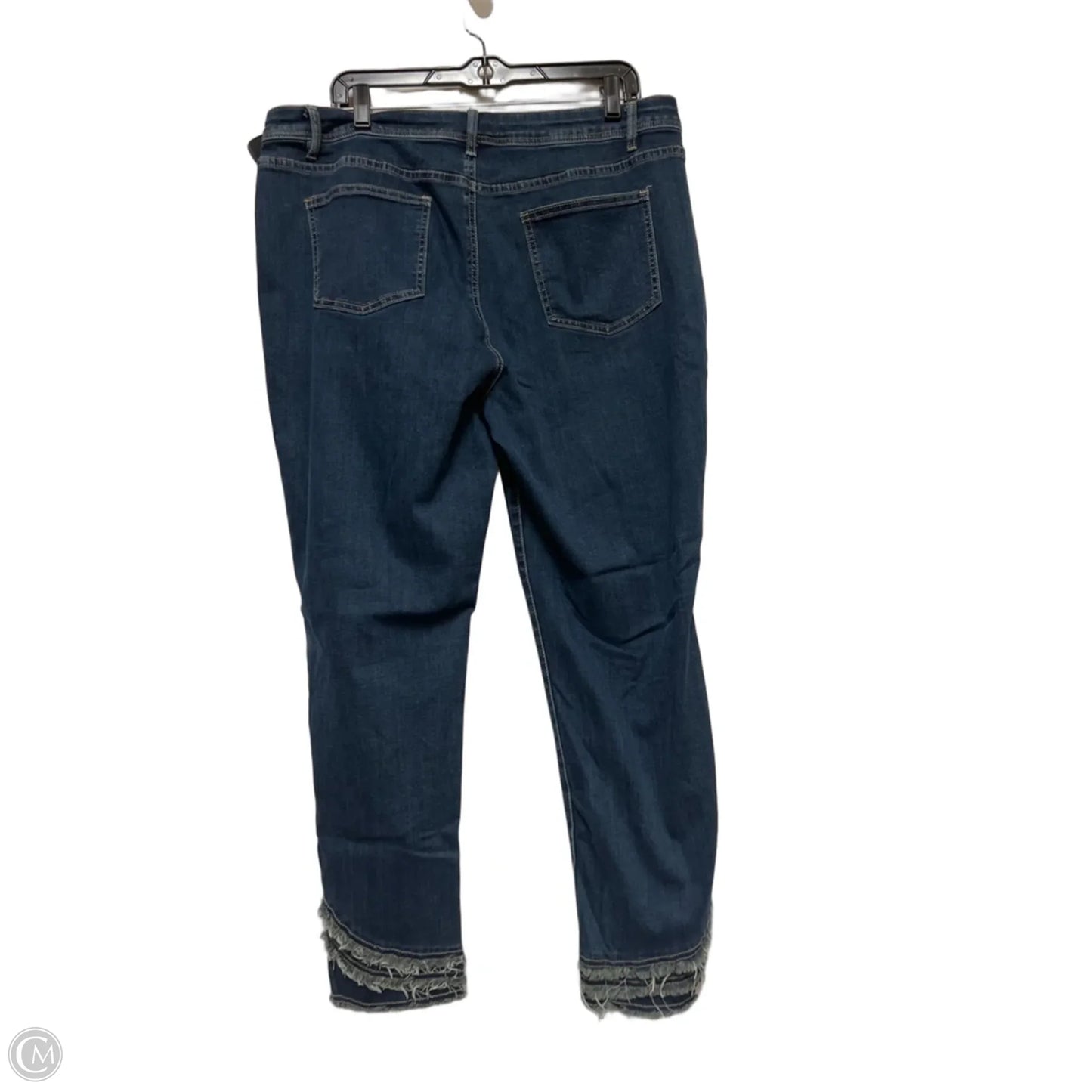 Jeans Straight By Charlie B In Blue Denim, Size: 16