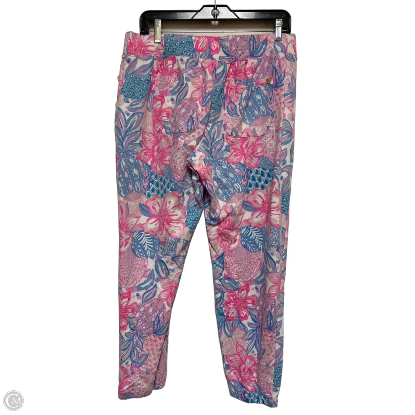 Pants Designer By Lilly Pulitzer In Blue & Pink, Size: L