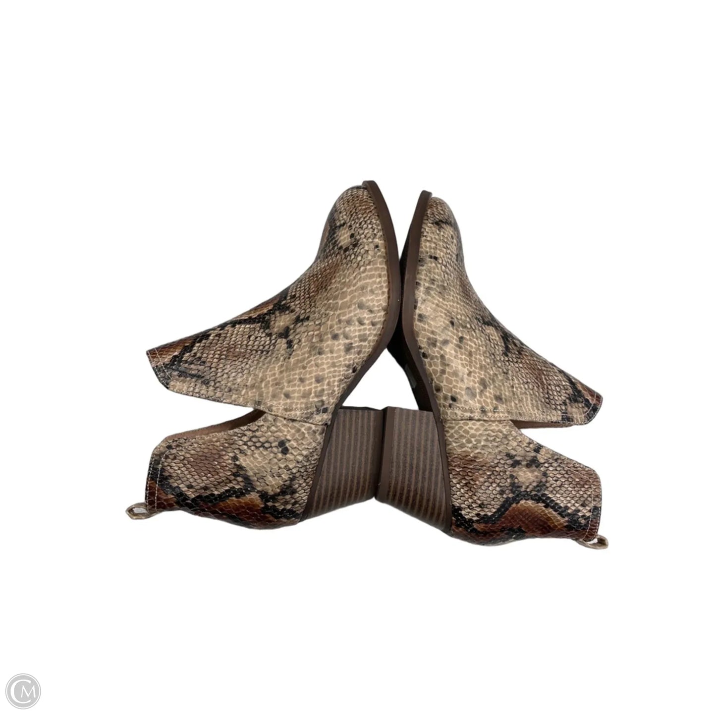 Boots Ankle Heels By Cl By Chinese Laundry In Snakeskin Print, Size: 7