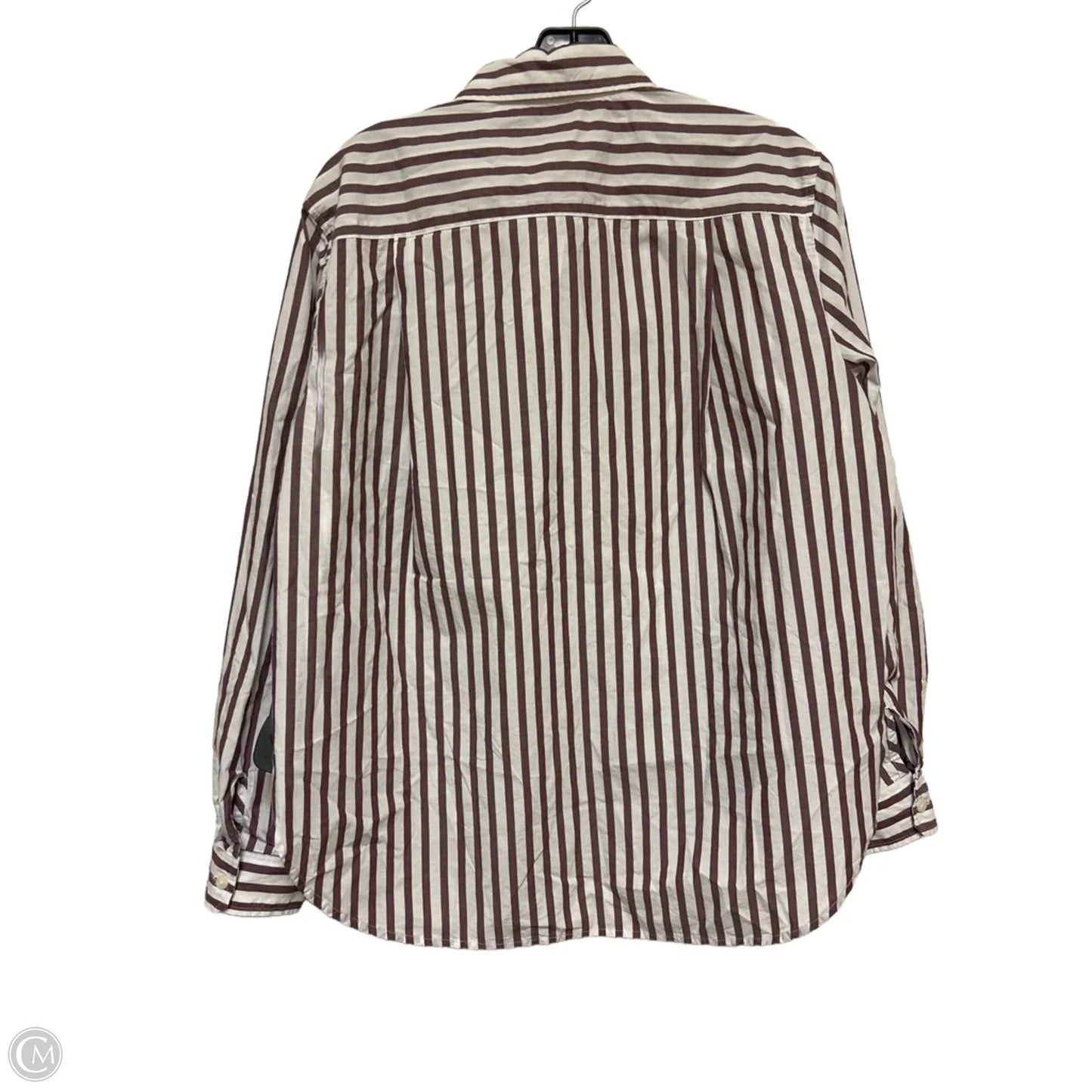 Top Long Sleeve By Loft In Striped Pattern, Size: M