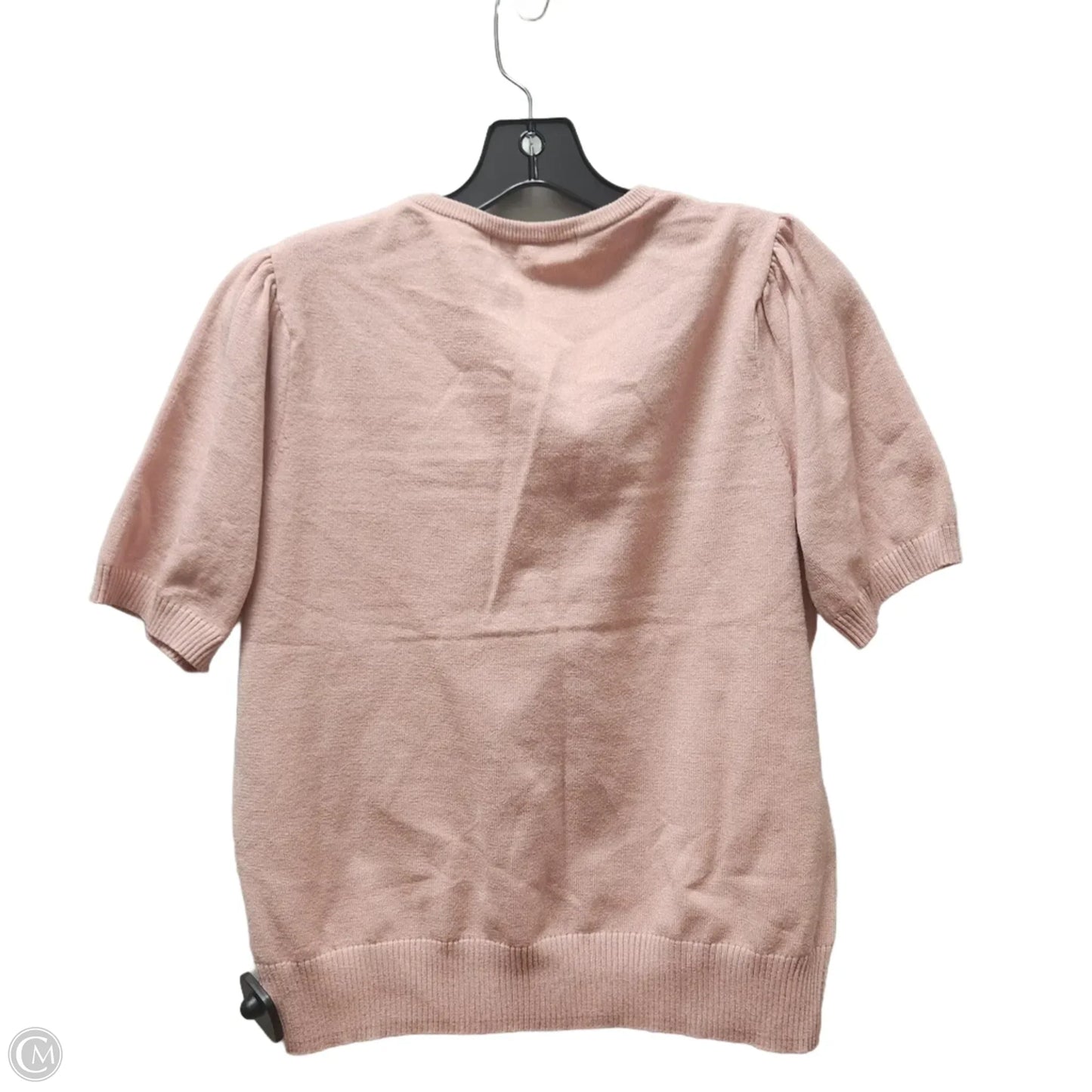 Top Short Sleeve By Sew In Love In Black & Pink, Size: M