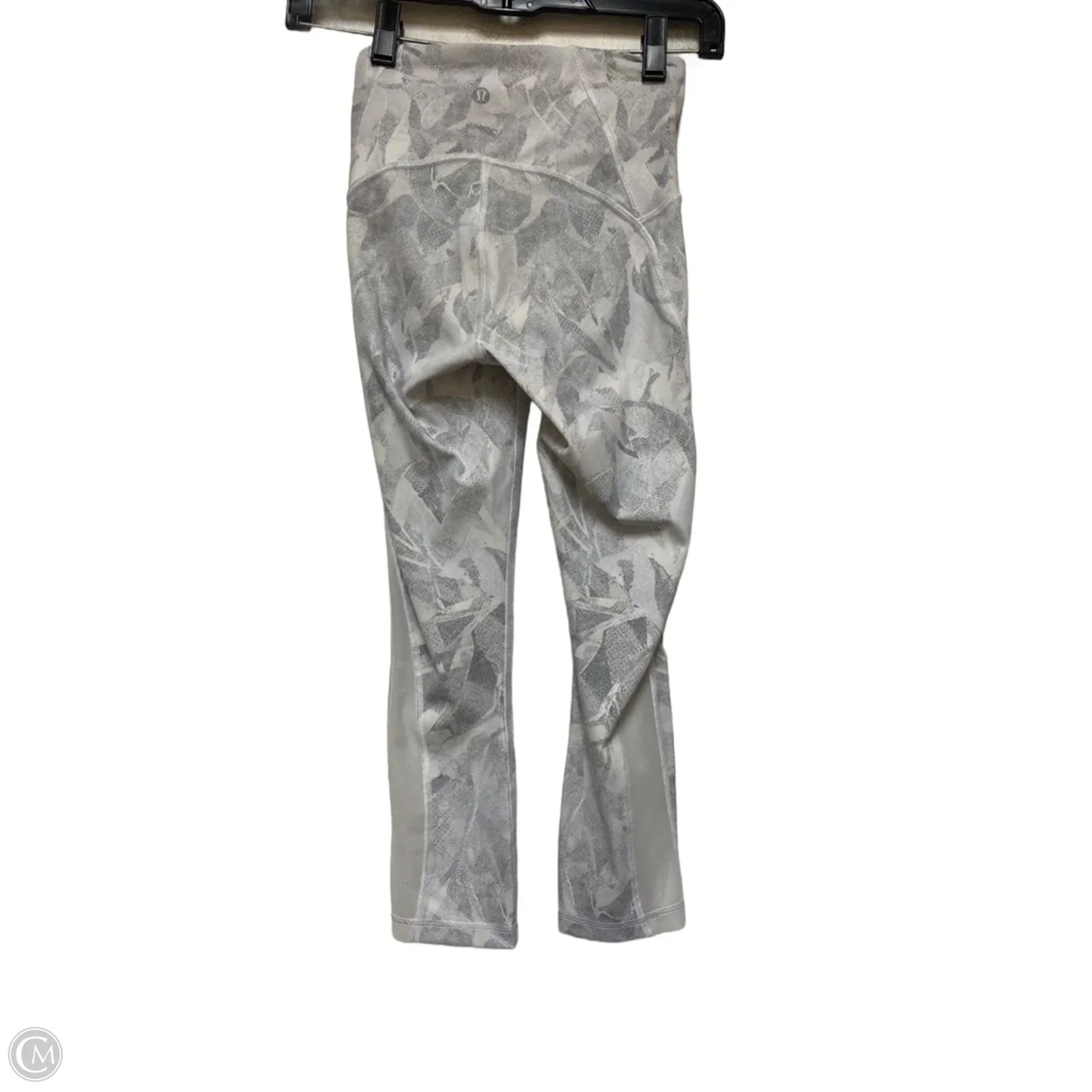 Athletic Leggings By Lululemon In Grey & White, Size: Xs