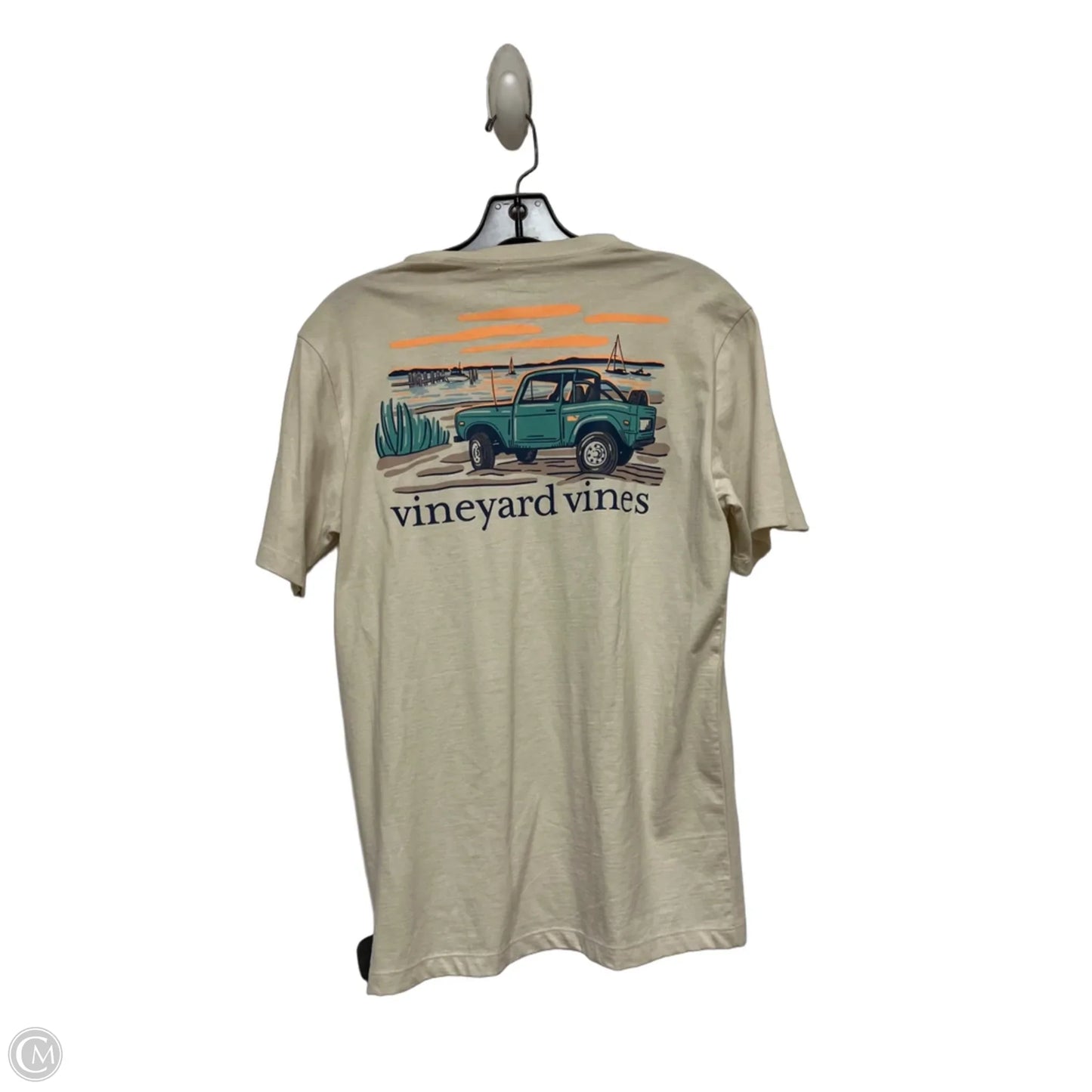Top Short Sleeve Basic By Vineyard Vines In Tan, Size: Xs