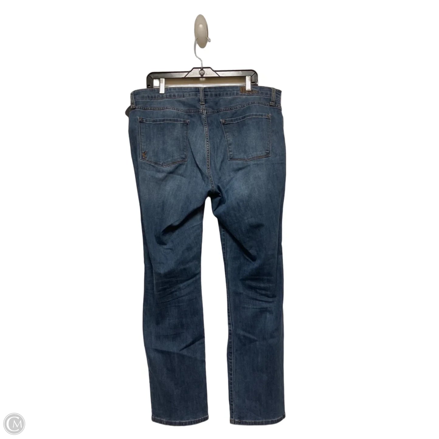 Jeans Straight By Kut In Blue Denim, Size: 14