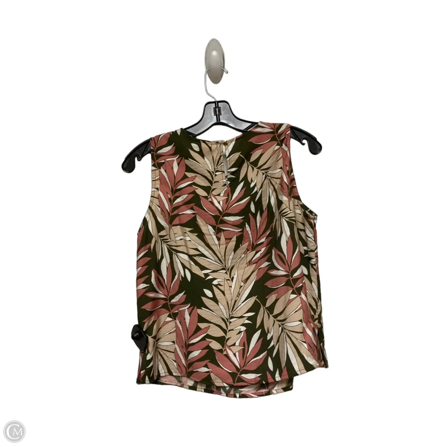 Top Sleeveless By Liz Claiborne In Green & Pink, Size: Xs