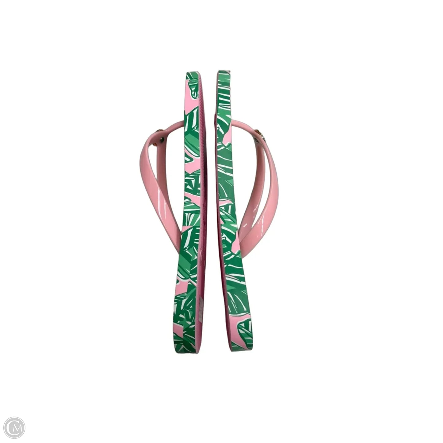 Sandals Designer By Lilly Pulitzer In Green & Pink, Size: 7.5
