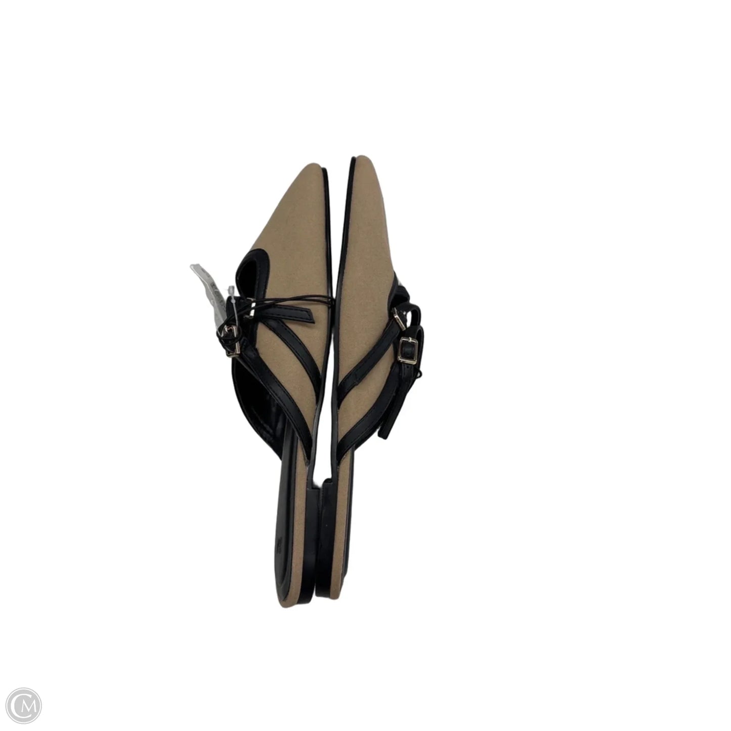 Sandals Flats By H&m In Black & Tan, Size: 8