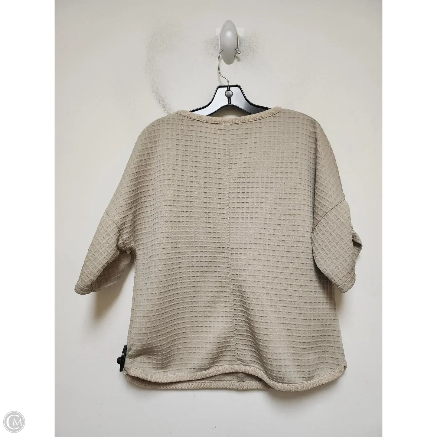 Top Short Sleeve By Max Studio In Tan, Size: S