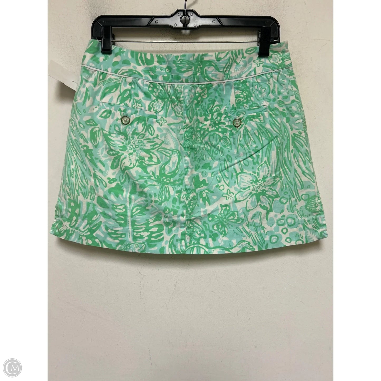 Skort Designer By Lilly Pulitzer In Blue & Green, Size: 2