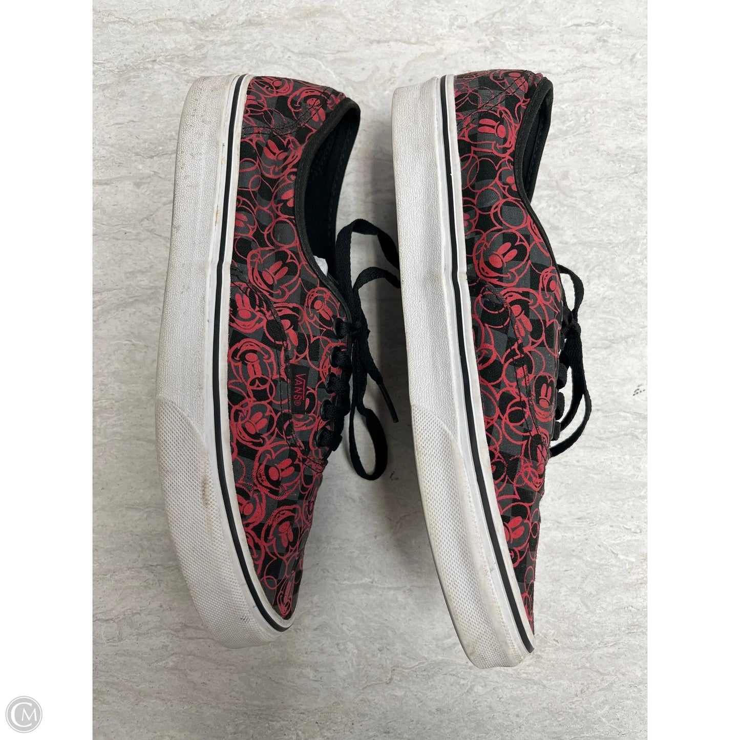 Shoes Sneakers By Vans In Black & Red, Size: 10