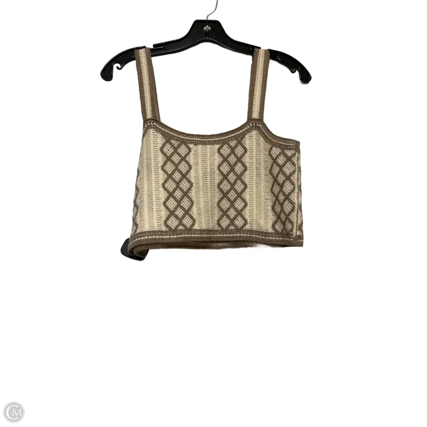 Tank Top By Clothes Mentor In Brown & Tan, Size: M