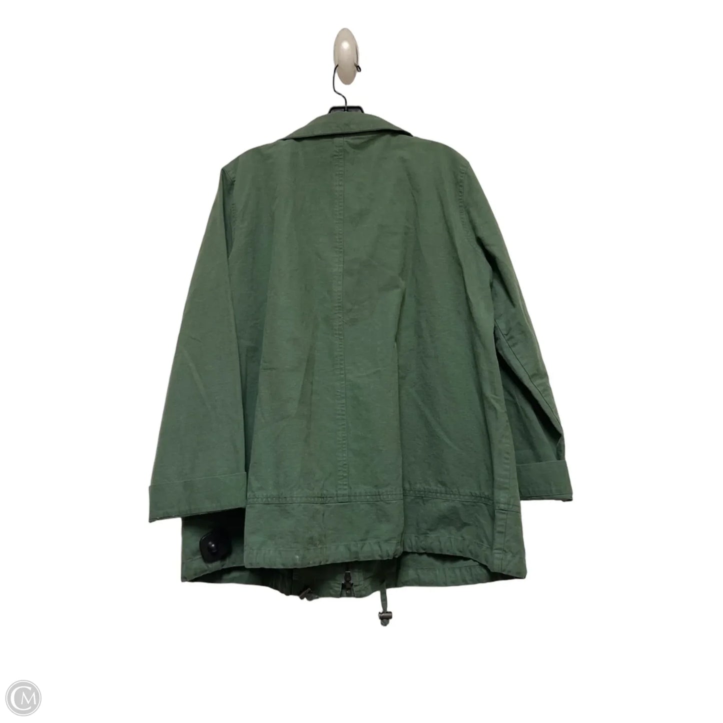 Jacket Shirt By Eileen Fisher In Green, Size: L