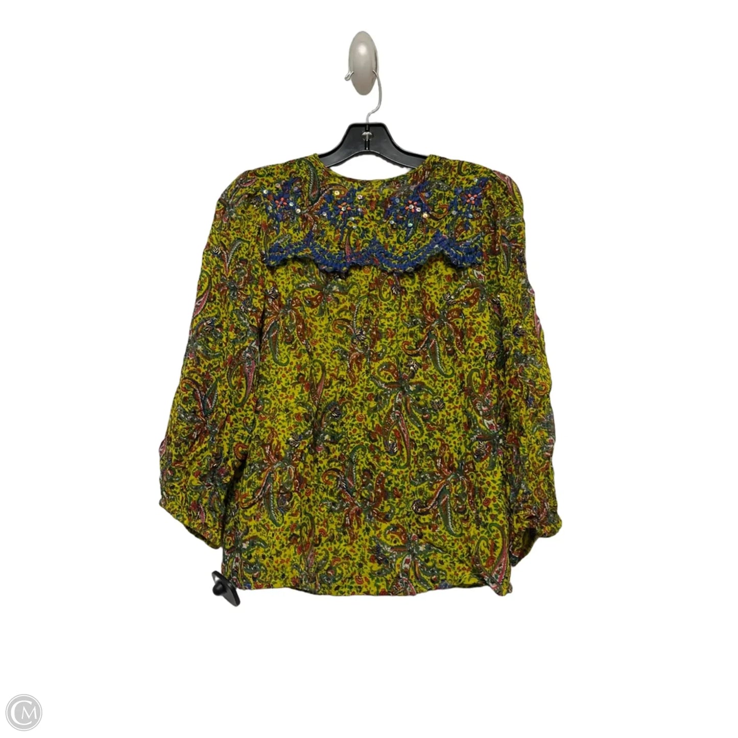 Top Long Sleeve By Anthropologie In Paisley Print, Size: S