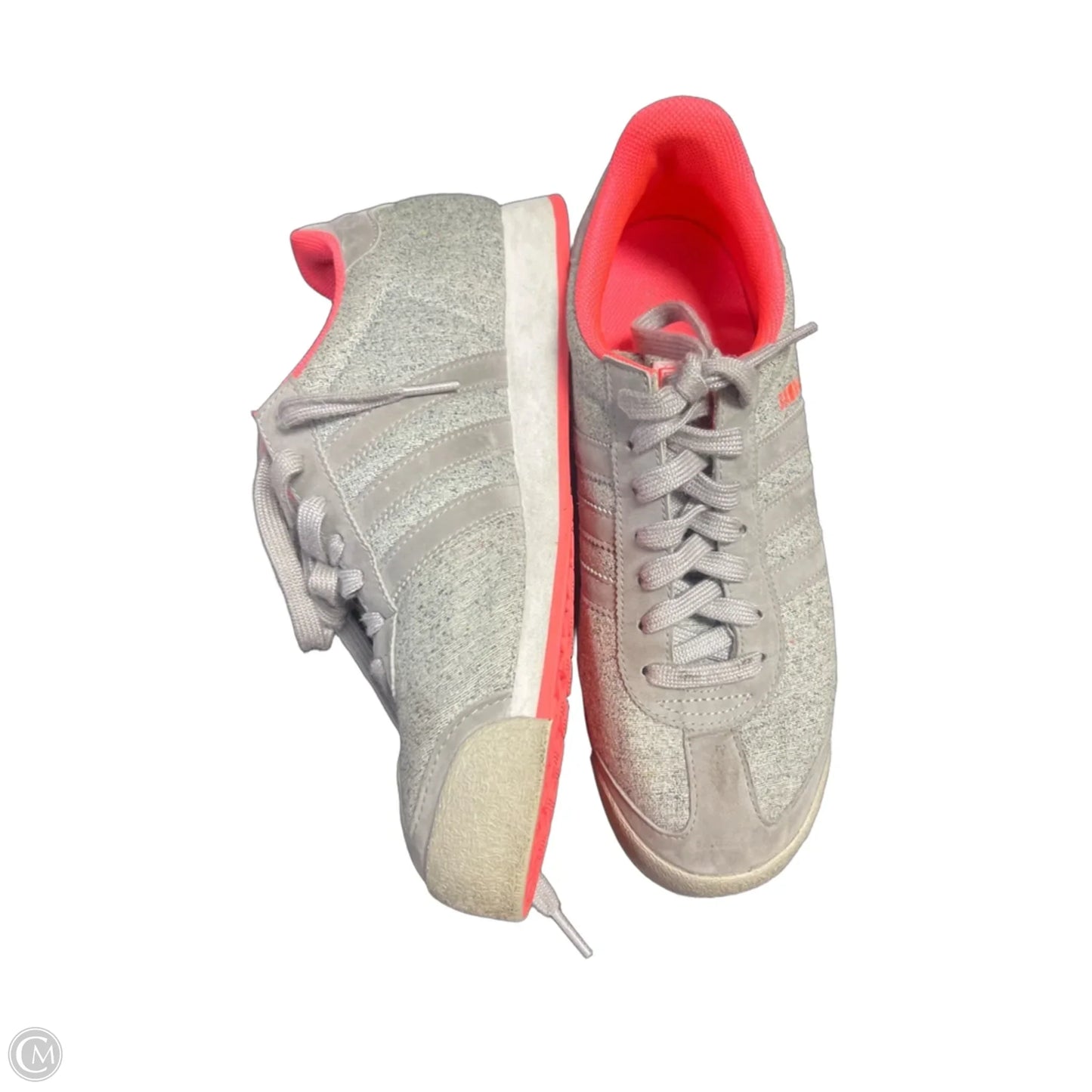 Shoes Sneakers By Adidas In Grey & Pink, Size: 9