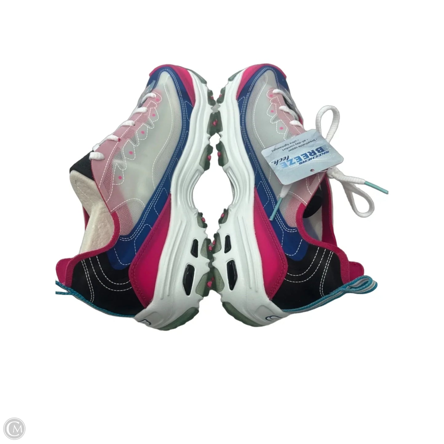Shoes Athletic By Skechers In Blue & Pink, Size: 8.5