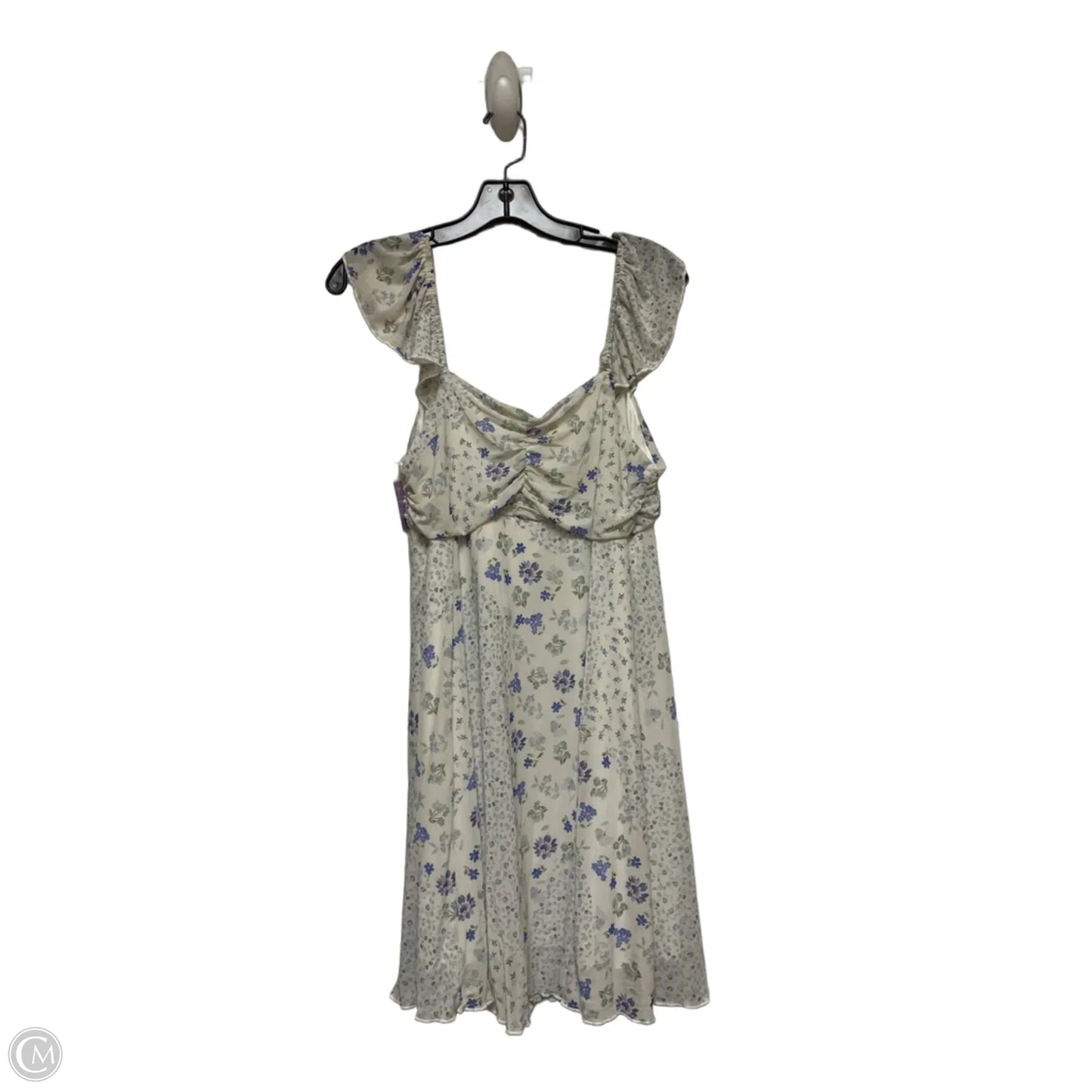 Dress Casual Short By Kirious In Floral Print, Size: Xl