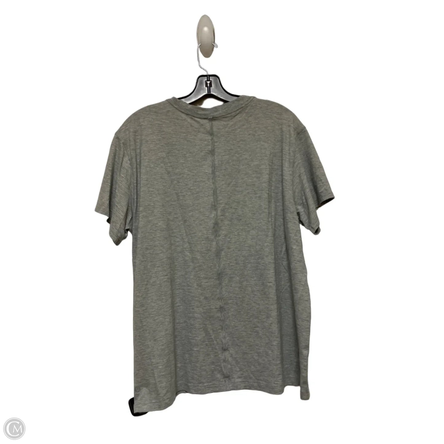 Athletic Top Short Sleeve By Lululemon In Grey, Size: M