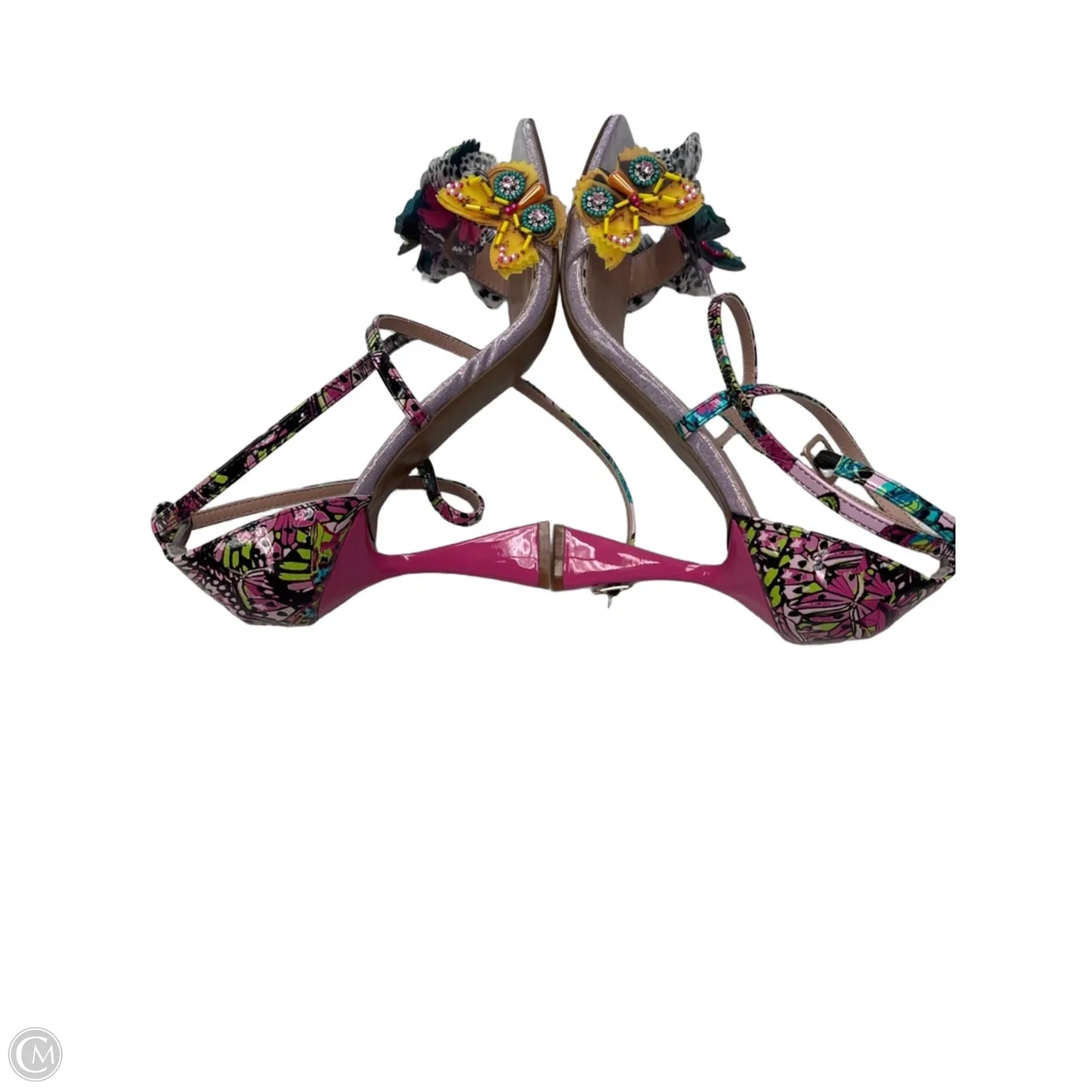 Shoes Heels Block By Betsey Johnson In Pink & Purple, Size: 9.5