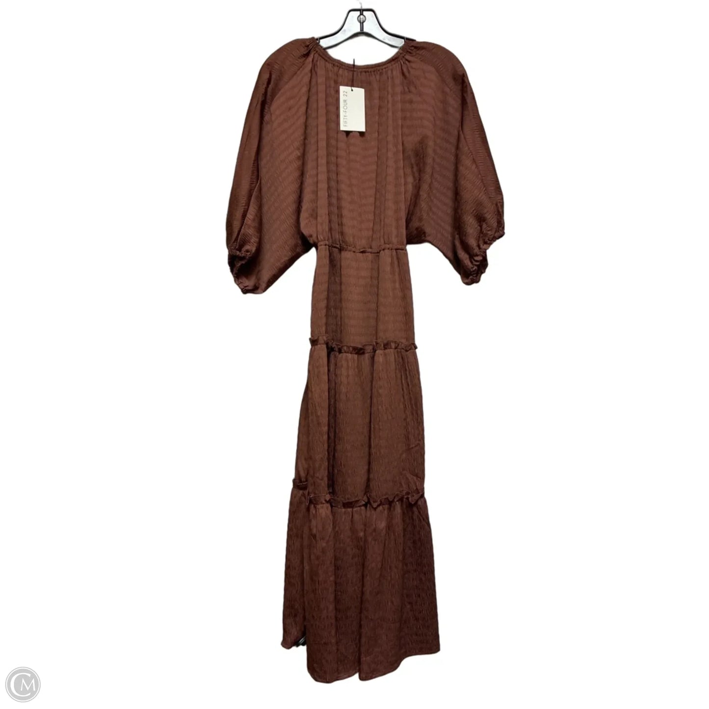 Dress Casual Midi By Gilli In Brown, Size: L