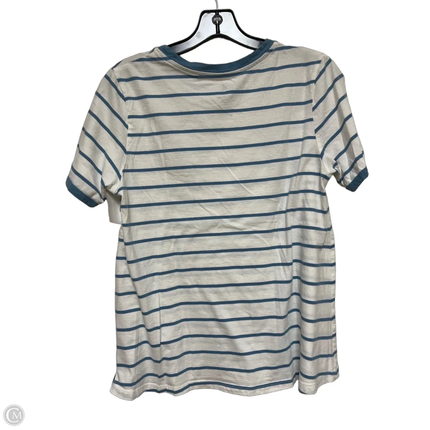 Top Short Sleeve Basic By Disney Store In Striped Pattern, Size: M
