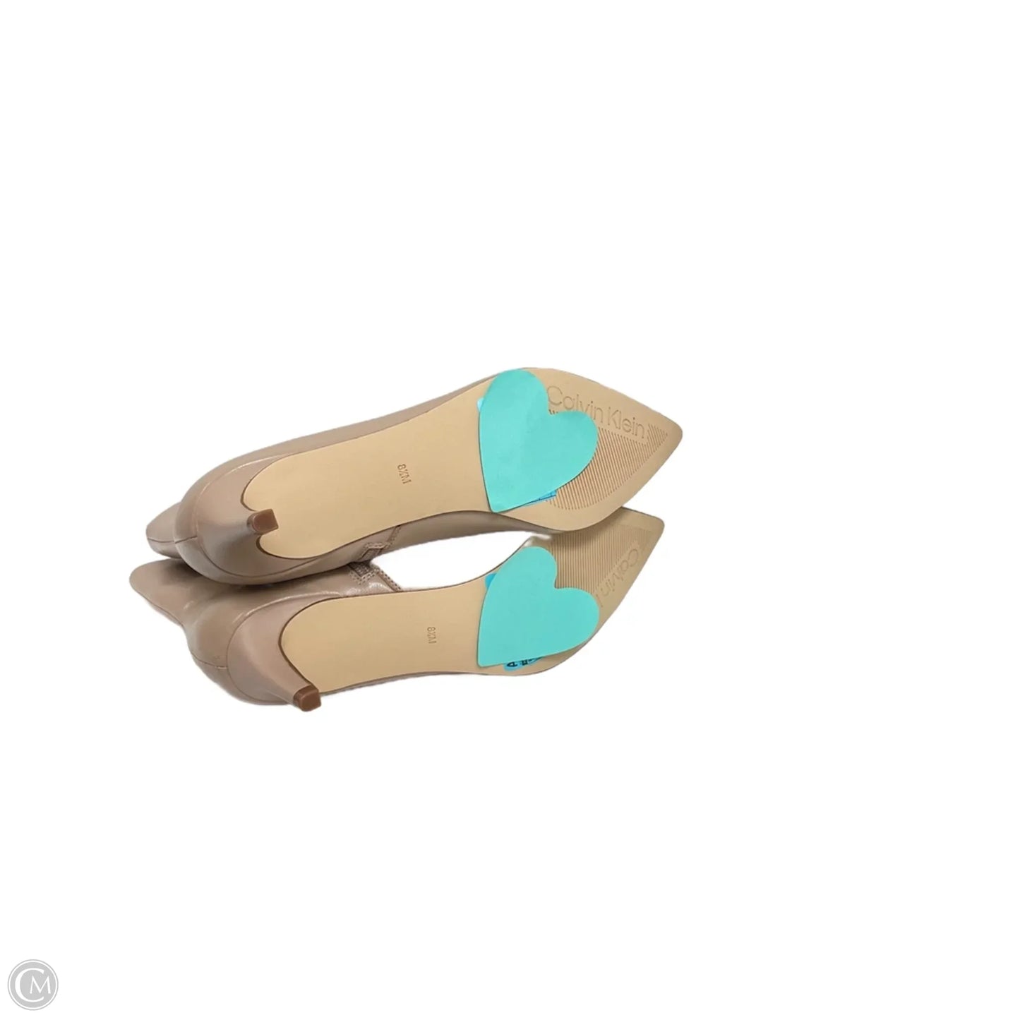 Boots Ankle Heels By Calvin Klein In Taupe, Size: 8.5