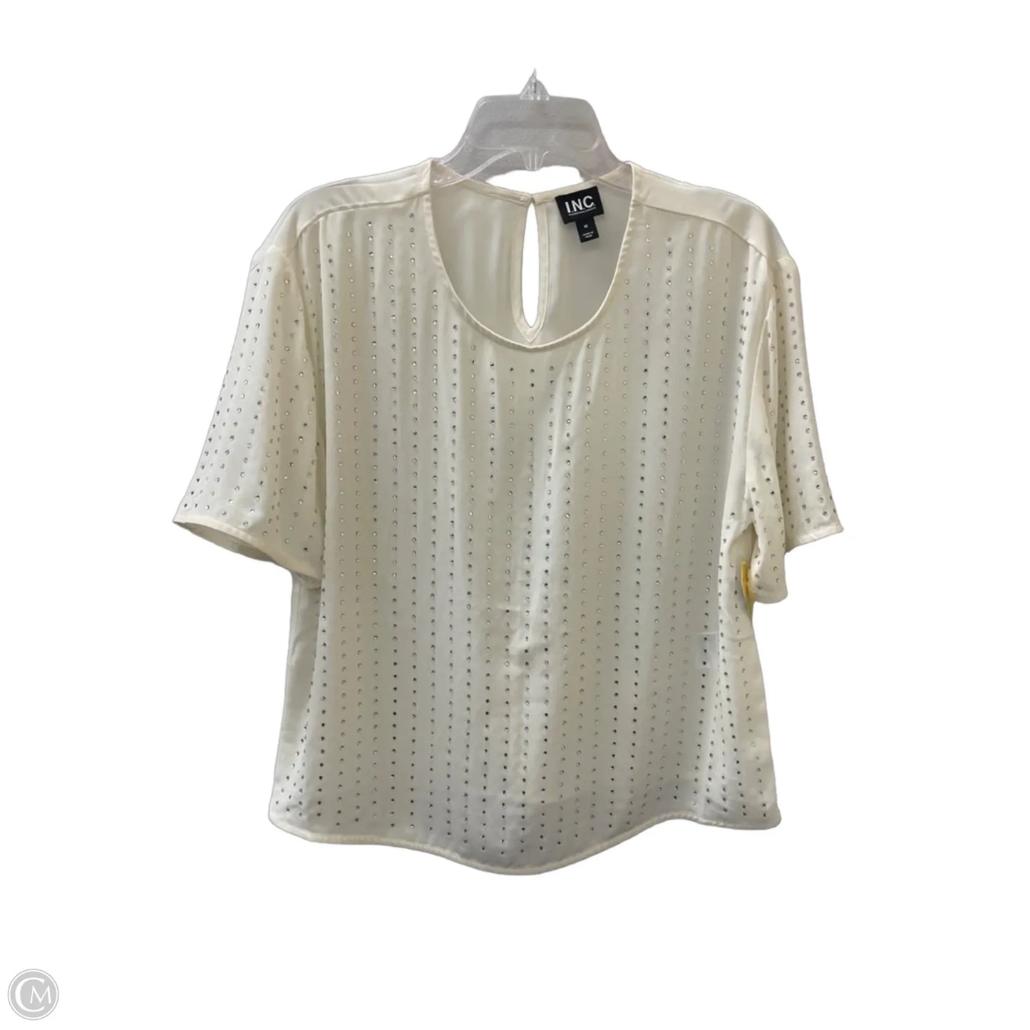 Top Short Sleeve Basic By Inc In White, Size: M