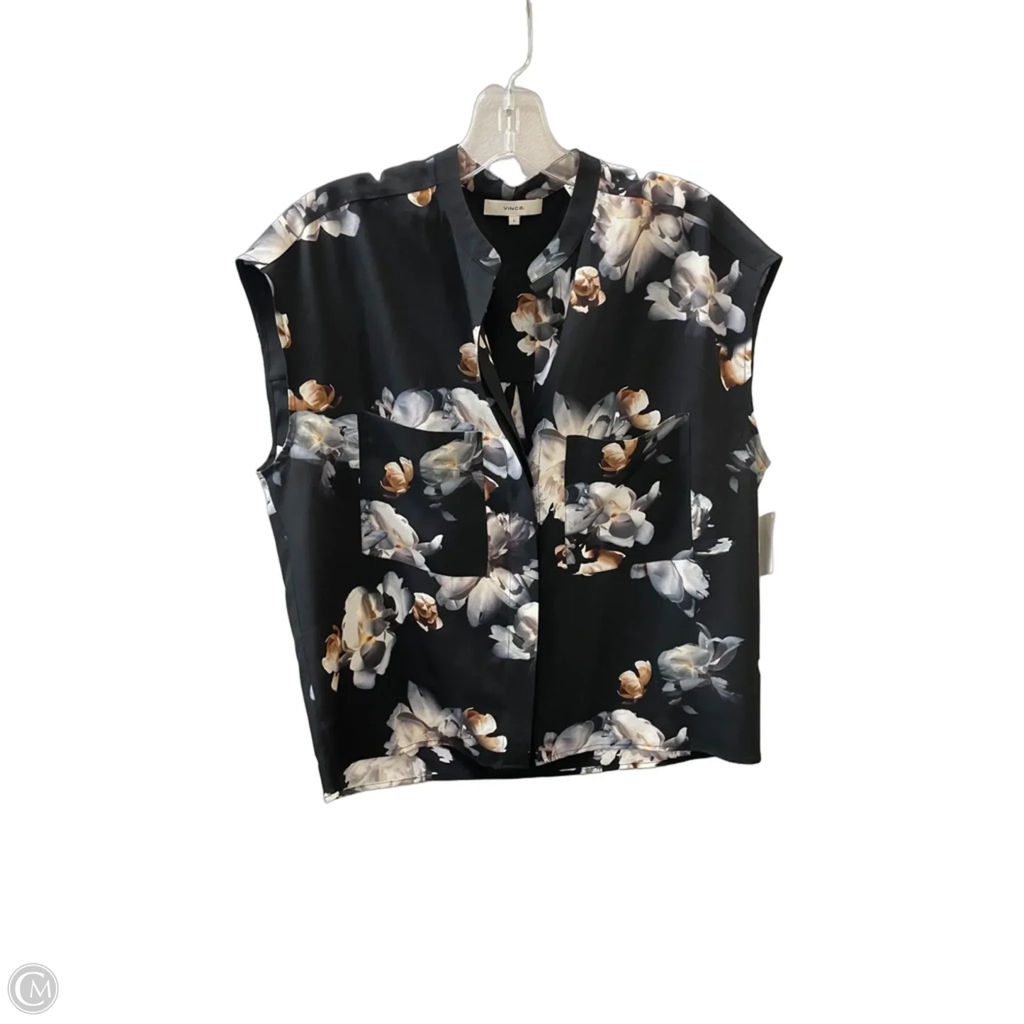 Top Sleeveless Basic By Vince In Floral Print, Size: Sp