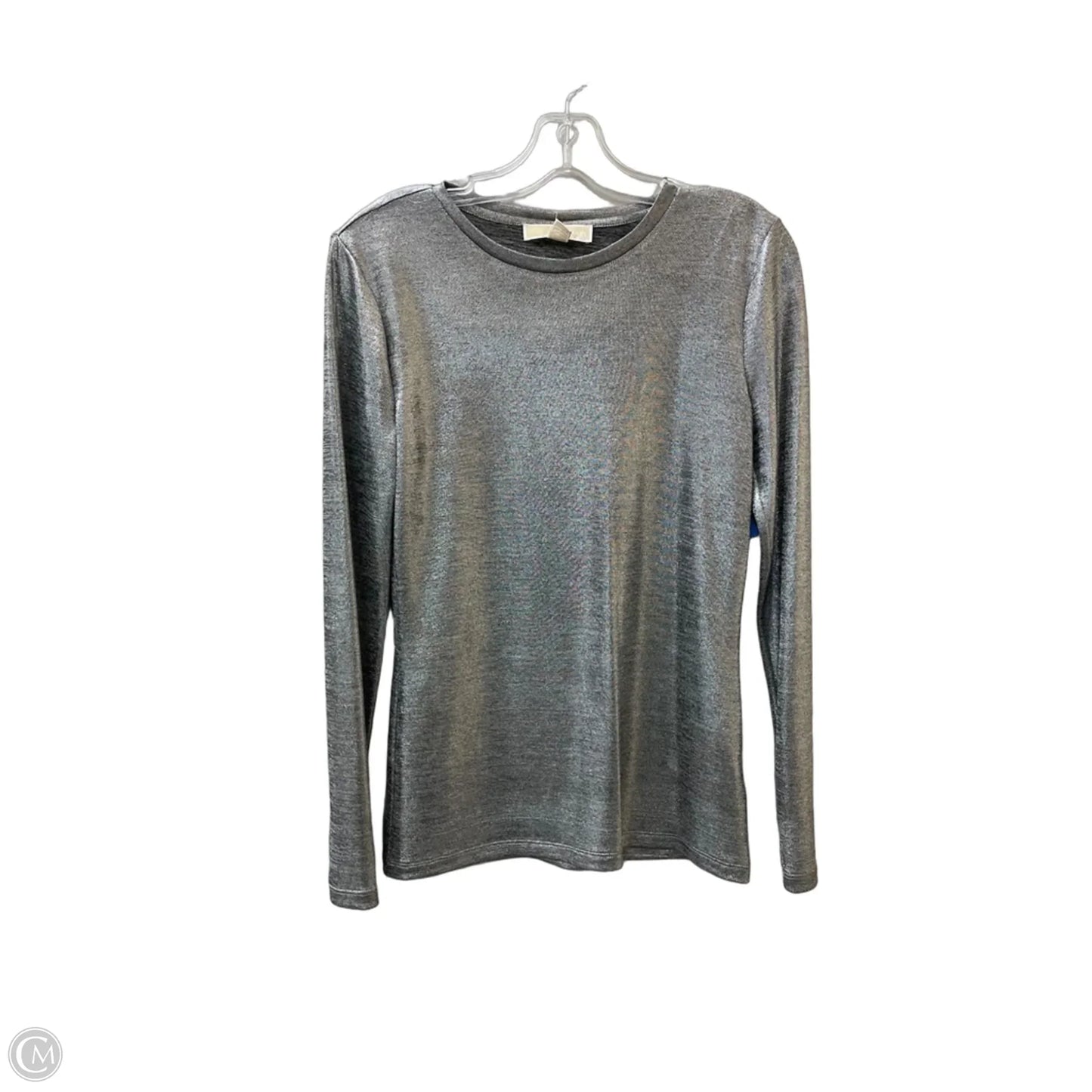 Top Long Sleeve By Michael By Michael Kors In Silver, Size: M