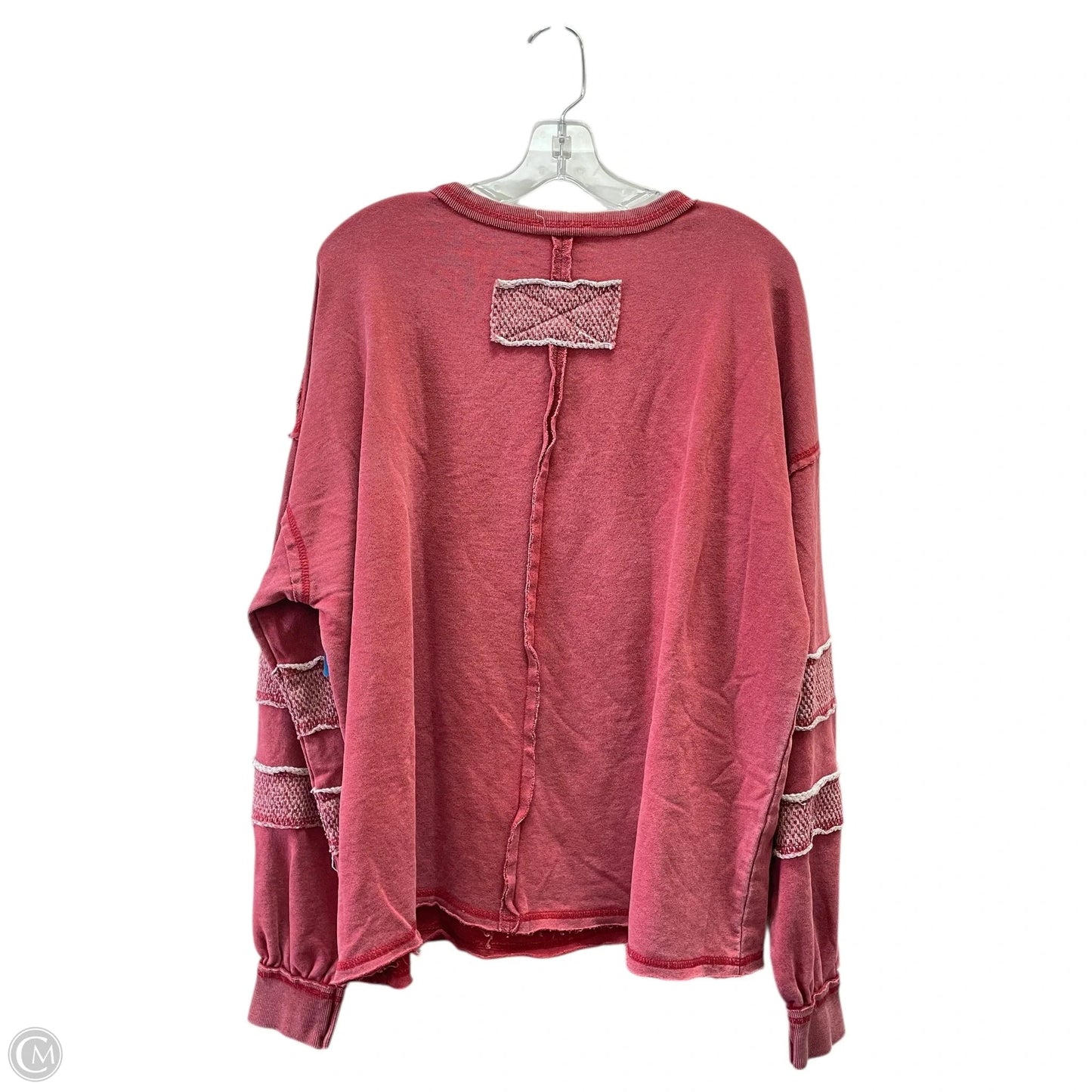 Sweatshirt Crewneck By Easel In Red, Size: M