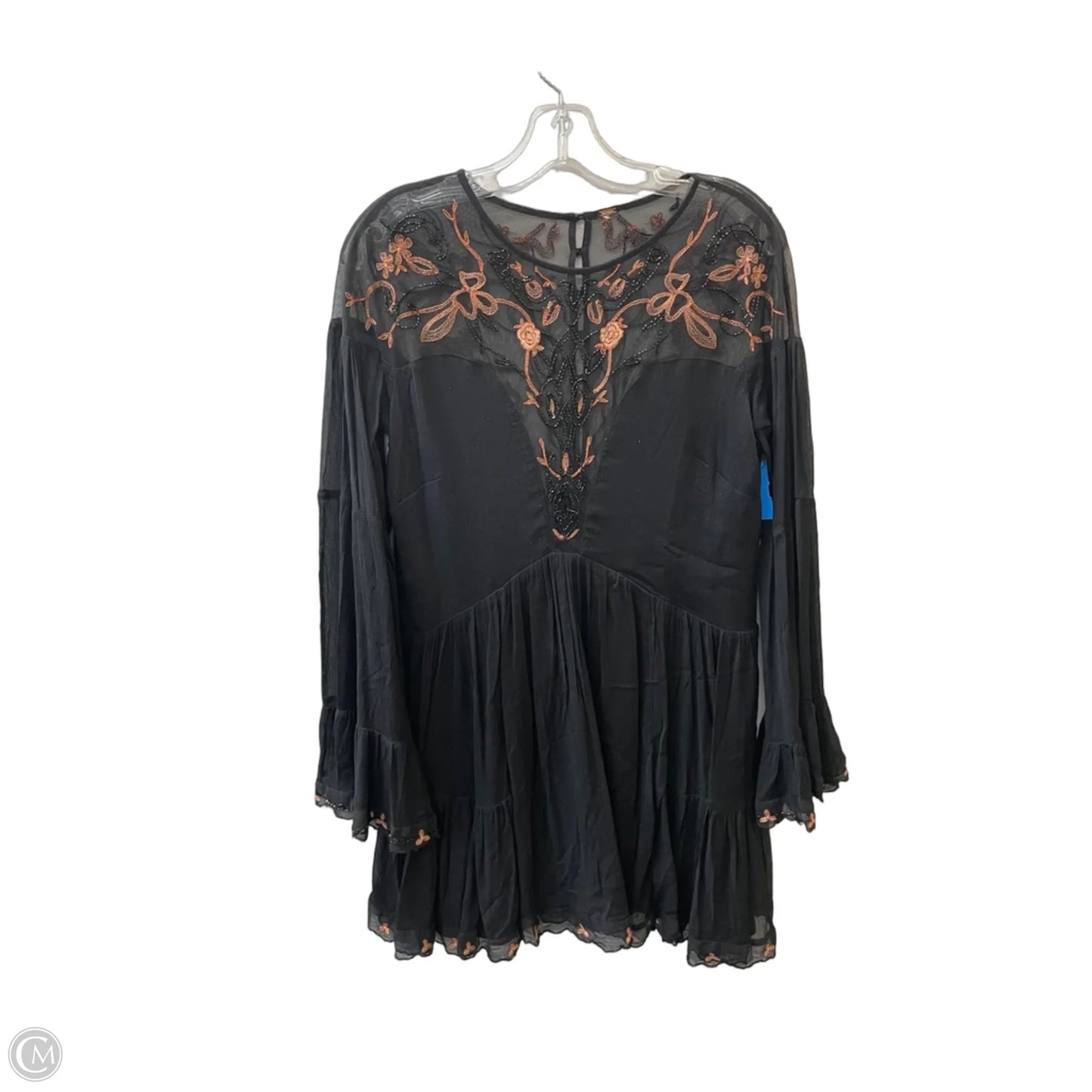 Top Long Sleeve By Cmb In Black, Size: L