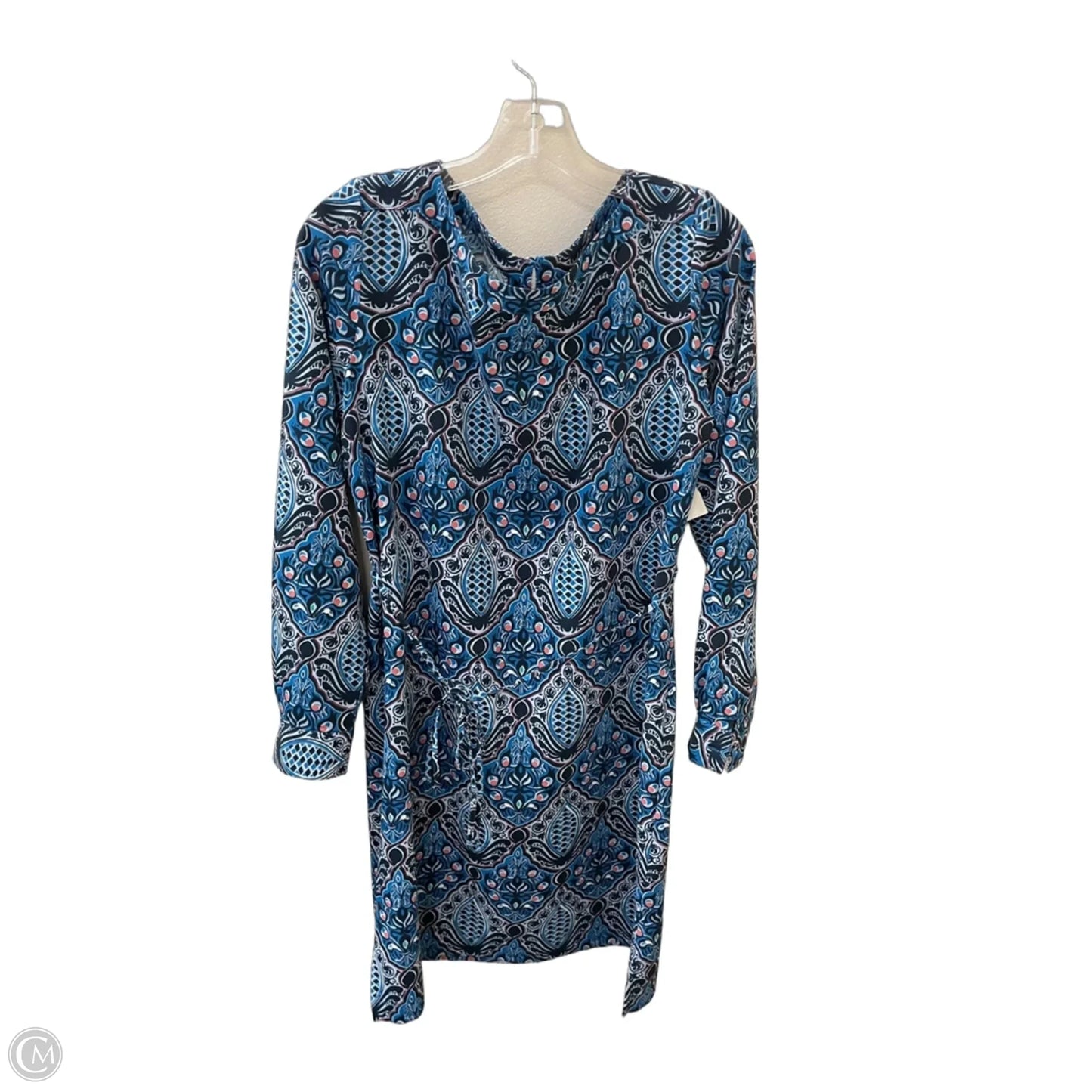 Dress Casual Midi By Loft In Blue & Pink, Size: S