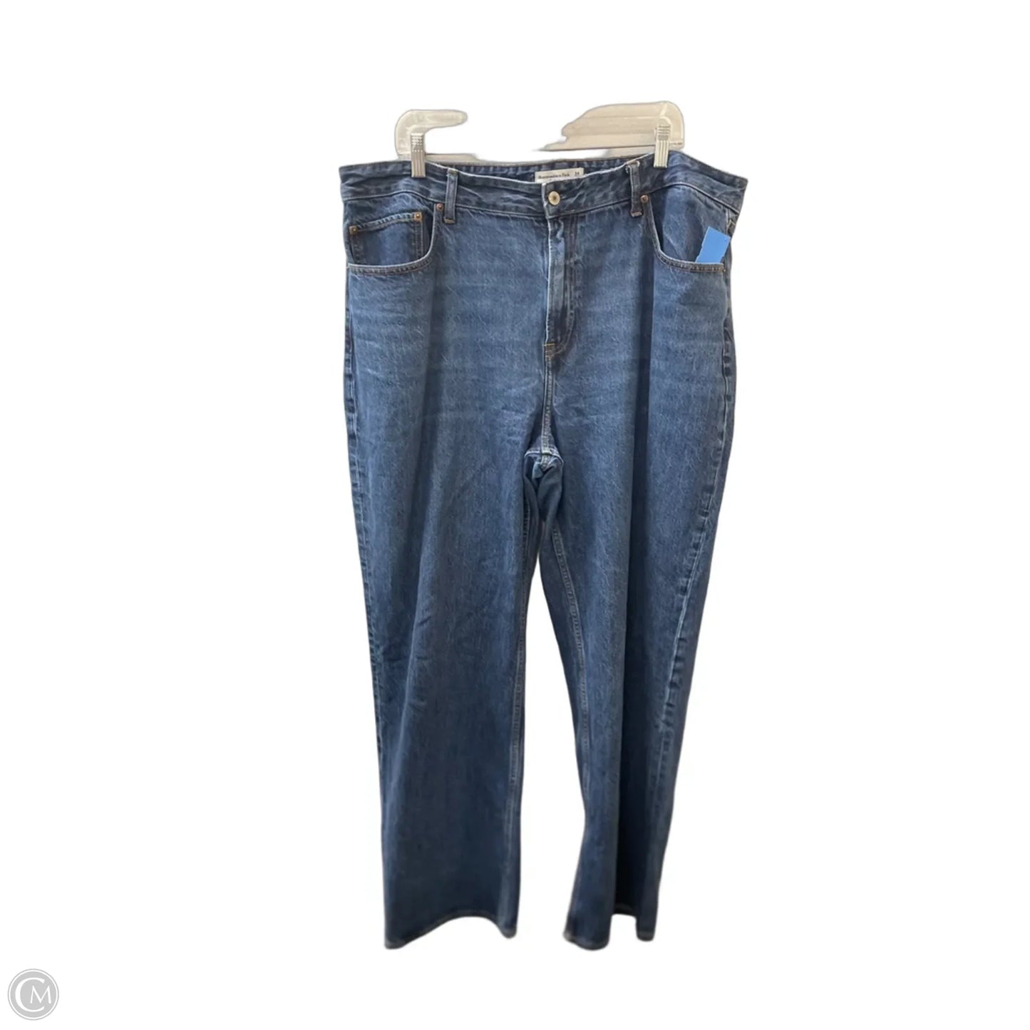 Jeans Wide Leg By Abercrombie And Fitch In Blue Denim, Size: 18