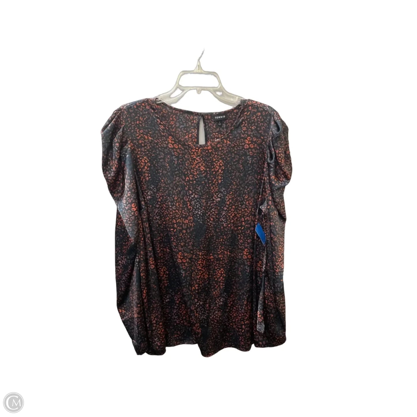 Blouse Long Sleeve By Torrid In Animal Print, Size: 1x