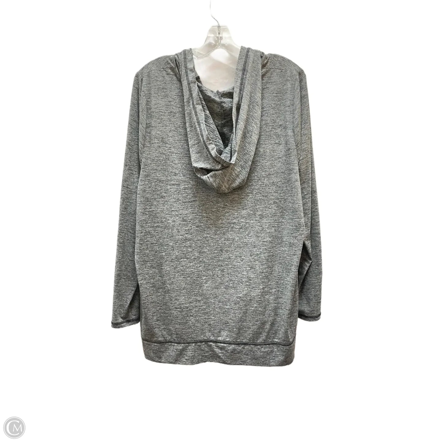 Athletic Sweatshirt Hoodie By Lane Bryant In Grey, Size: 1x