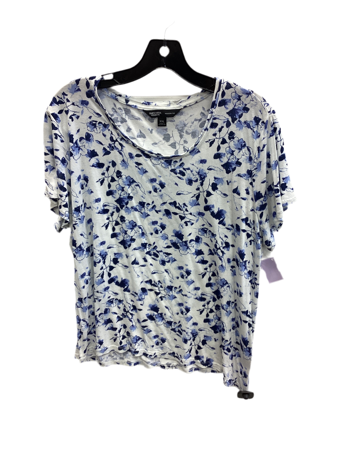 Top Ss By Simply Vera In Floral Print, Size:1X