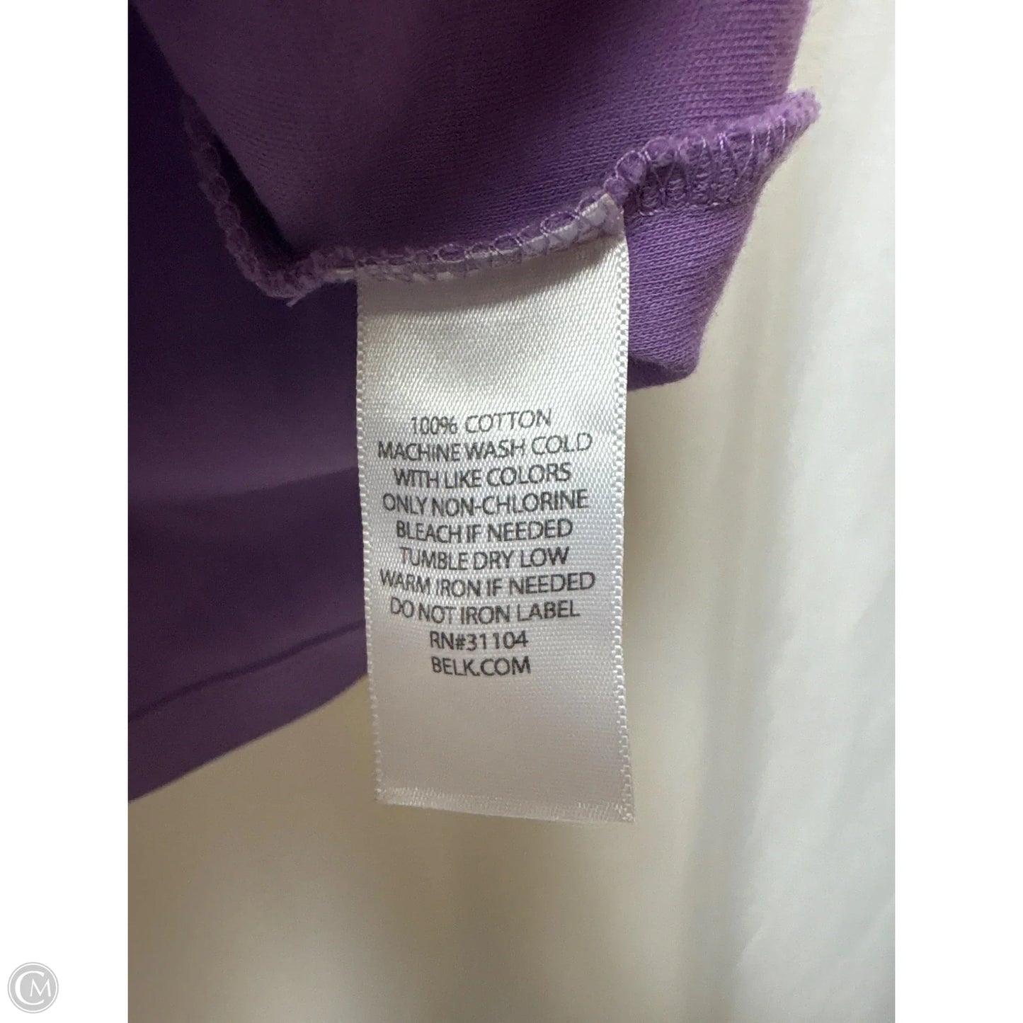 Top Short Sleeve By Kim Rogers In Purple, Size: Xxl