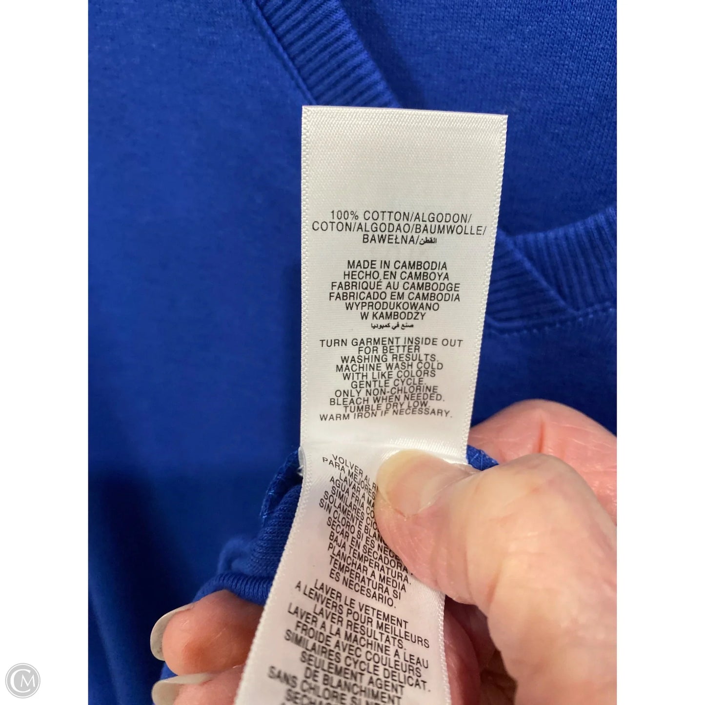 Top Short Sleeve By Jones New York In Blue, Size: 1x