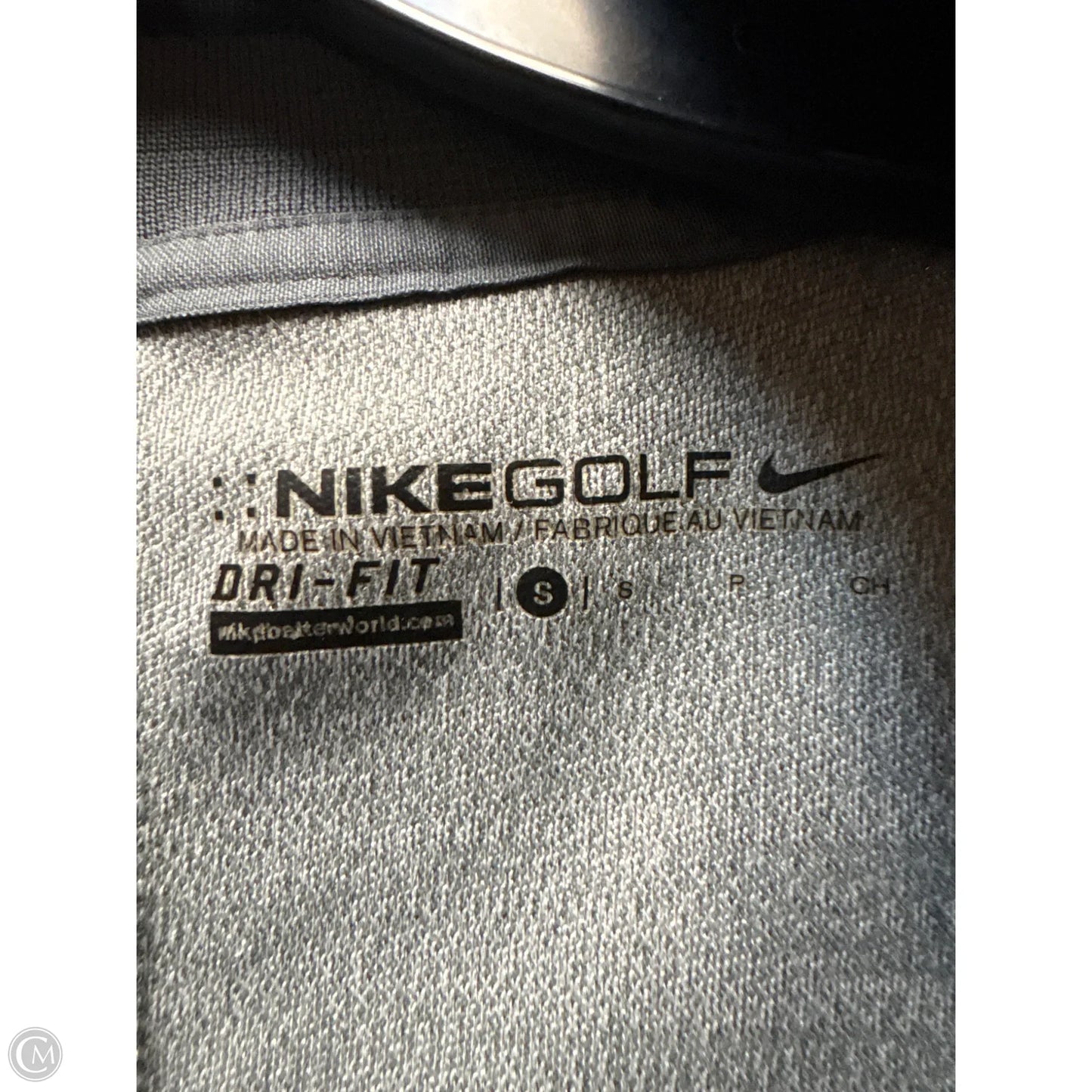 Athletic Jacket By Nike In Grey, Size: S
